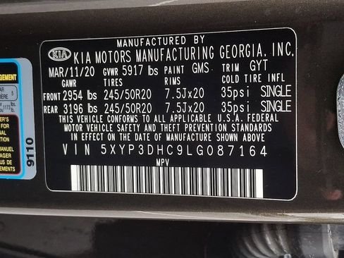 Used 2020 Kia Telluride EX w/ EX Premium Package AWD/4WD image 33
