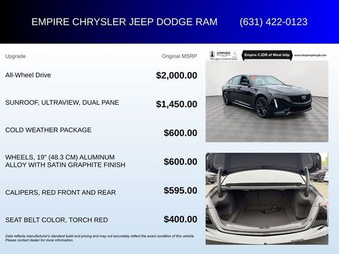 Used 2022 Cadillac CT5 V w/ Cold Weather Package AWD/4WD image 6
