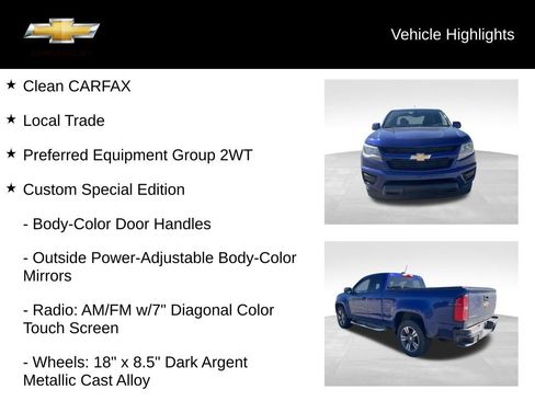 Used 2017 Chevrolet Colorado W/T w/ Custom Special Edition RWD image 18