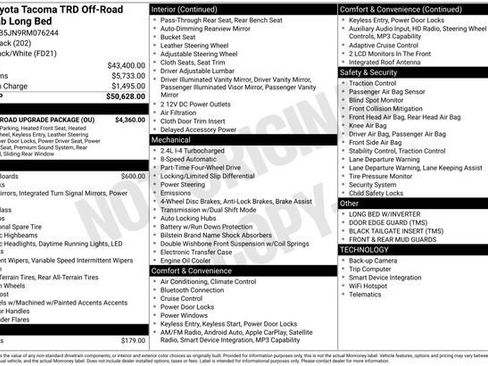 Certified 2024 Toyota Tacoma TRD Off-Road w/ TRD Off Road Upgrade Package AWD/4WD image 34