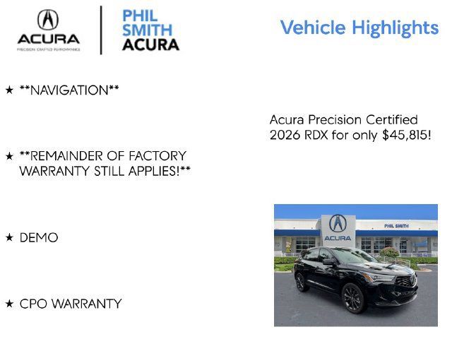 Used 2026 Acura RDX w/ Advance Package AWD/4WD image 5
