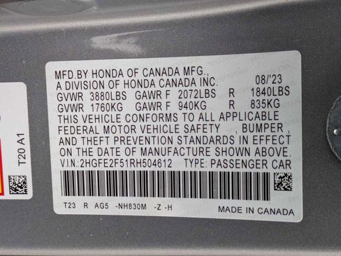 Certified 2024 Honda Civic Sport image 32