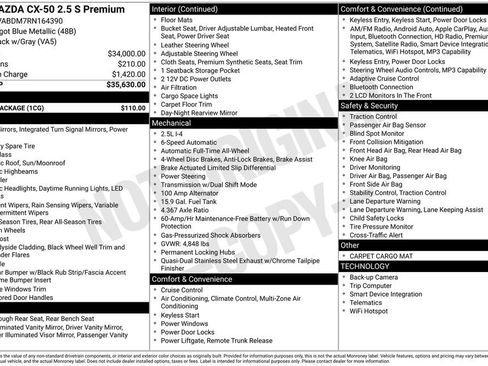 Certified 2024 MAZDA CX-50 AWD 2.5 S w/ Cargo Package image 10