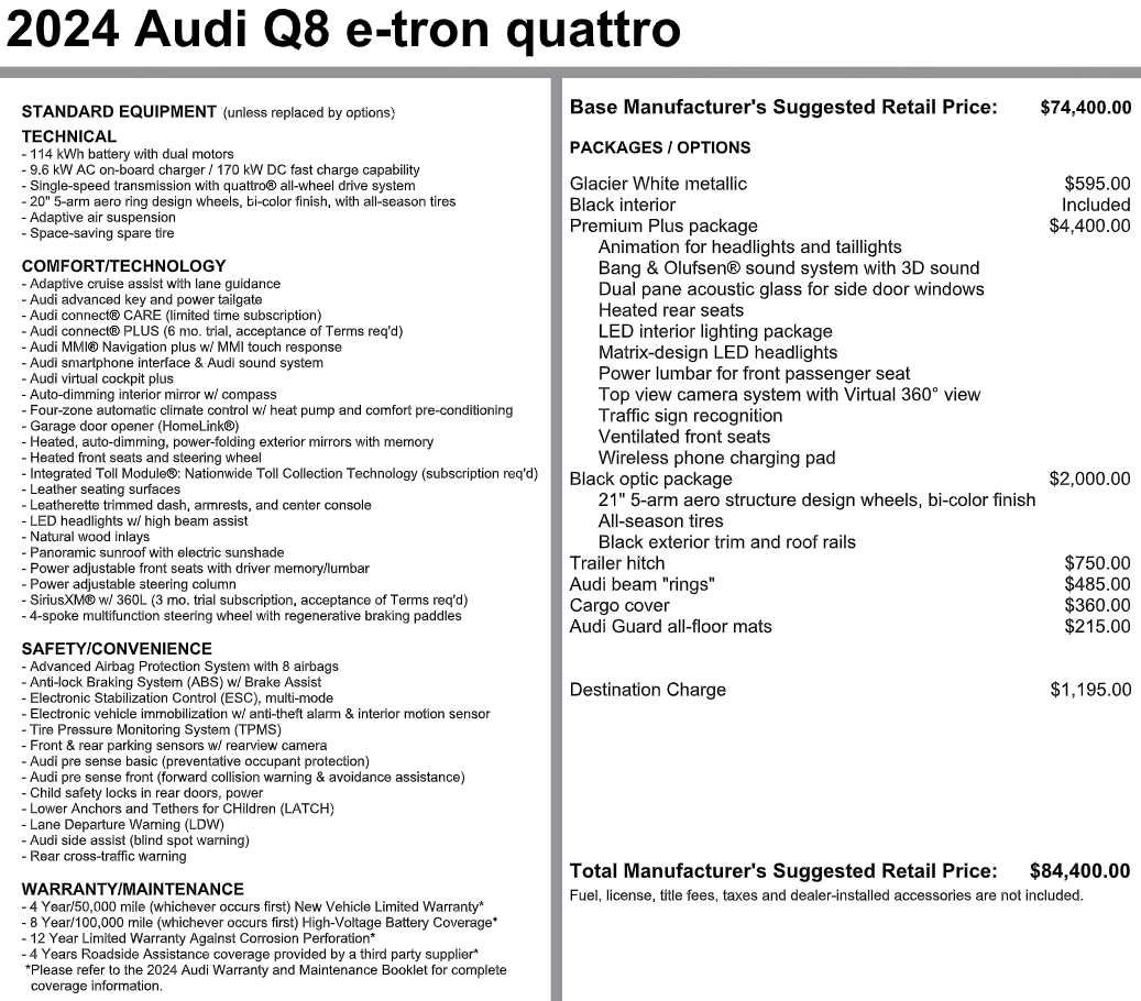 Used 2024 Audi Q8 e-tron Premium Plus AWD/4WD image 3