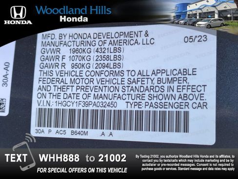 Certified 2023 Honda Accord EX image 27