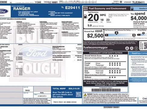 New 2026 Ford Ranger Lariat w/ FX4 Off-Road Package AWD/4WD image 32