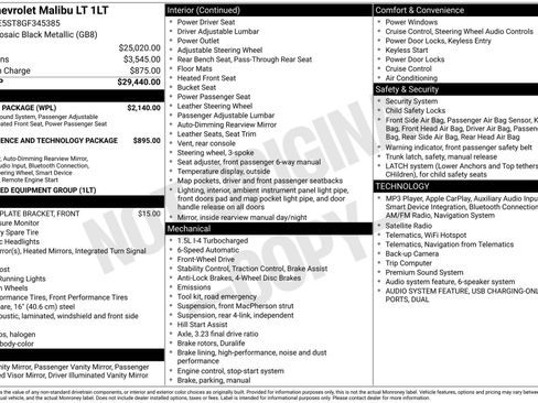 Used 2016 Chevrolet Malibu LT w/ Leather Package FWD image 3