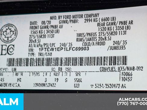 Used 2020 Ford F150 Lariat w/ Equipment Group 502A Luxury image 61