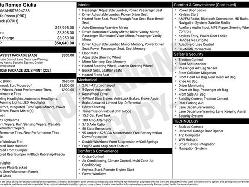 New 2025 Alfa Romeo Giulia Base w/ Driving Assist Package image 2