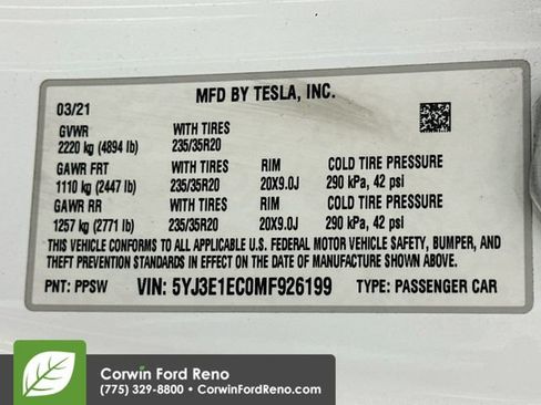 Used 2021 Tesla Model 3 Performance AWD/4WD image 30