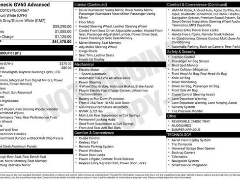 Used 2023 Genesis GV60 Advanced image 2