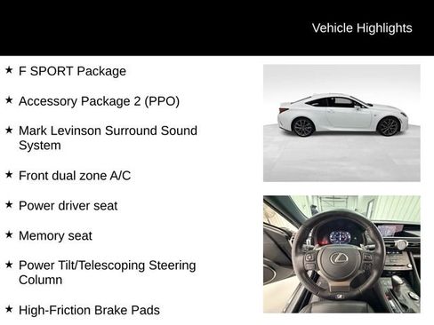 Used 2022 Lexus RC 350 F Sport w/ Accessory Package 2 AWD/4WD image 16