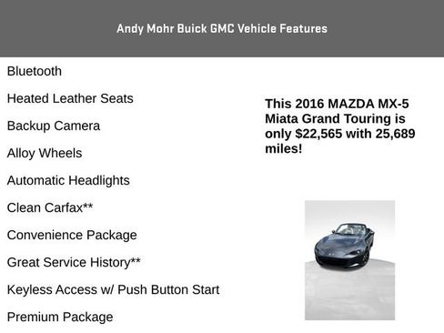 Used 2016 MAZDA MX-5 Miata Grand Touring RWD image 4
