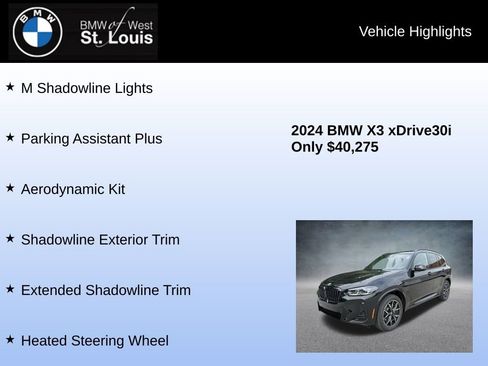 Used 2024 BMW X3 xDrive30i w/ Premium Package image 24