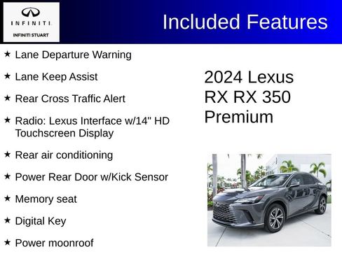 Used 2024 Lexus RX 350 Premium w/ Accessory Package (Z1) FWD image 3
