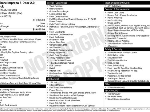 Used 2018 Subaru Impreza 2.0i image 26