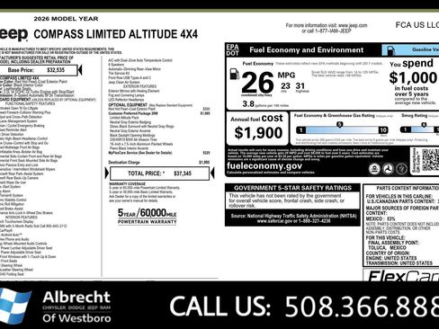 New 2026 Jeep Compass Limited image 25