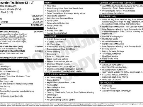 Used 2024 Chevrolet TrailBlazer LT w/ Convenience Package image 62