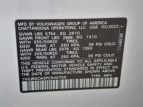 Used 2023 Volkswagen Atlas SE w/ Panoramic Sunroof Package FWD image 38