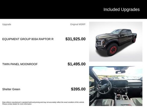 Used 2025 Ford F150 Raptor w/ Equipment Group 803A Raptor R AWD/4WD image 5