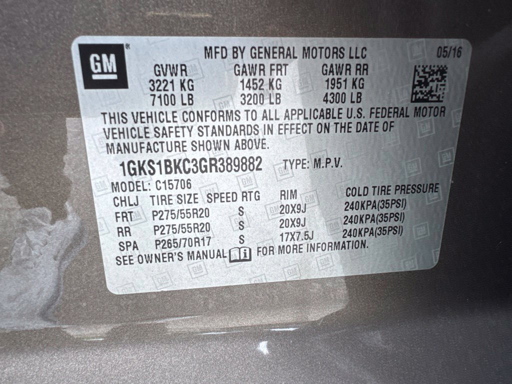 Used 2016 GMC Yukon SLT w/ HD Trailering Package RWD image 14