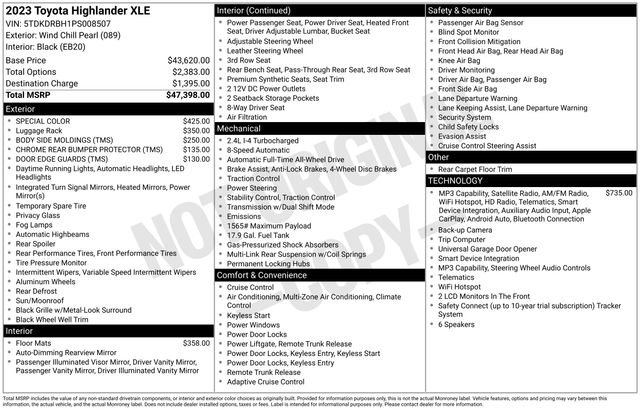 Used 2023 Toyota Highlander XLE AWD/4WD image 11