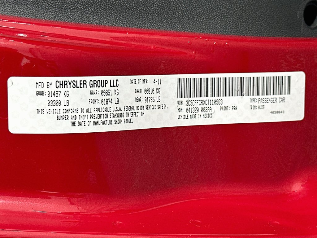 Used 2012 FIAT 500 Lounge w/ Luxury Leather Pkg FWD image 29