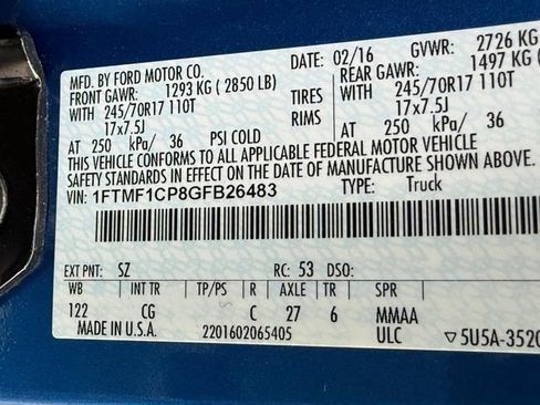 Used 2016 Ford F150 XL w/ Equipment Group 101A Mid RWD image 30