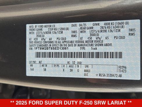 Used 2025 Ford F250 Lariat w/ Chrome Package AWD/4WD image 36