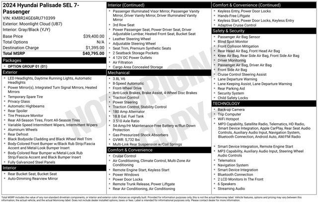 Used 2024 Hyundai Palisade SEL FWD image 22