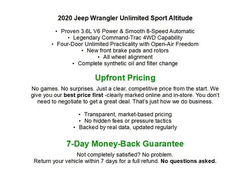 Used 2020 Jeep Wrangler Unlimited Sport AWD/4WD image 2