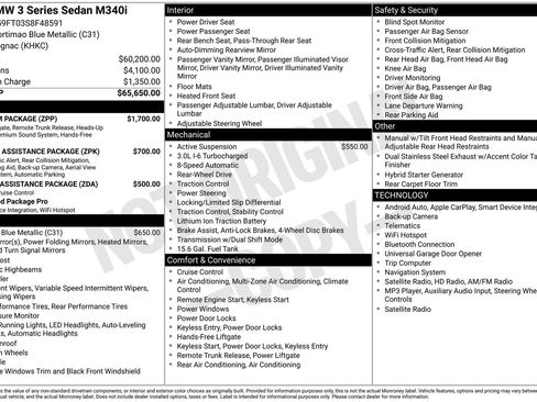 Used 2025 BMW M340i w/ Premium Package RWD image 33