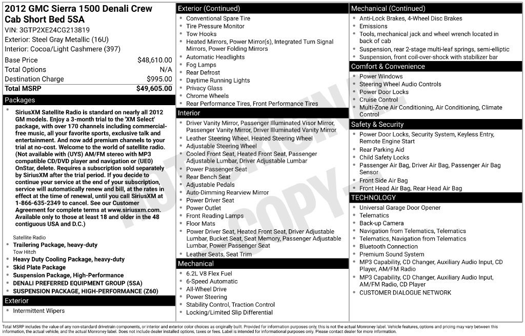 Used 2012 GMC Sierra 1500 Denali AWD/4WD image 4