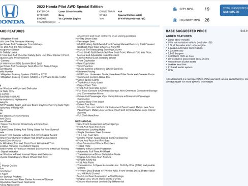 Used 2022 Honda Pilot Special Edition image 4