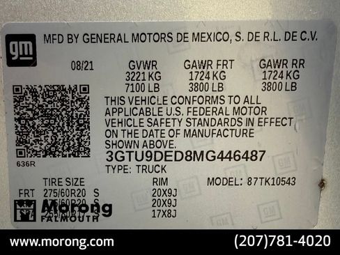 Used 2021 GMC Sierra 1500 SLT AWD/4WD image 51