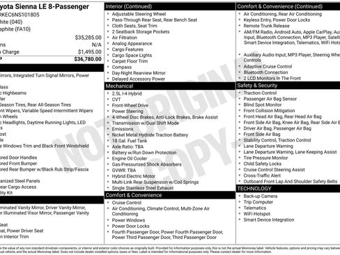 Used 2022 Toyota Sienna LE image 21