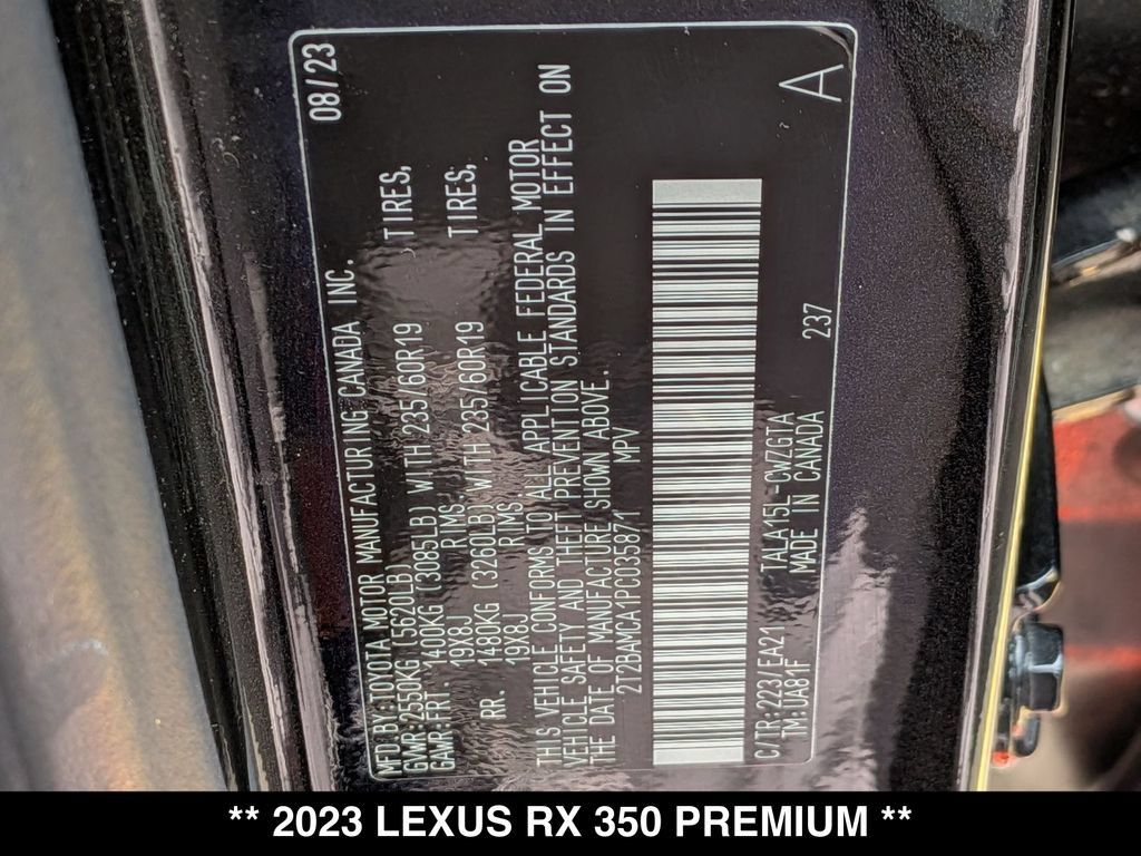 Used 2023 Lexus RX 350 Premium w/ Cold Area Package AWD/4WD image 28