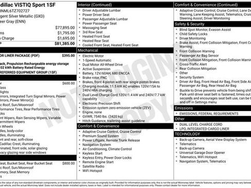New 2026 Cadillac Vistiq Sport w/ LPO, Floor Liner Package image 18
