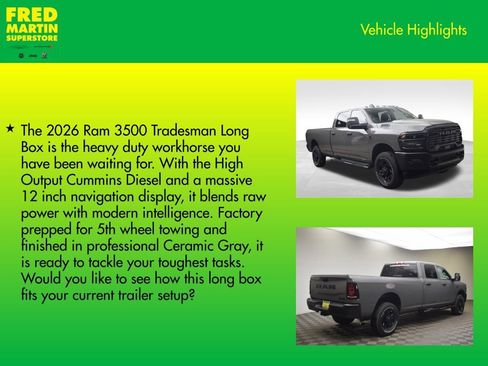 New 2026 RAM 3500 Tradesman image 8