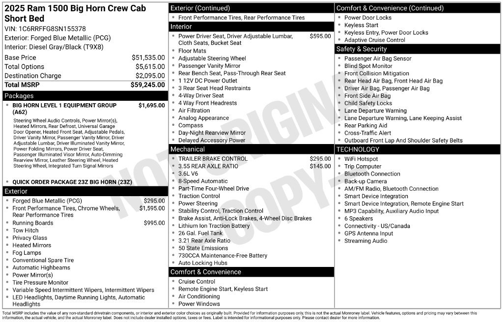 Used 2025 RAM 1500 Big Horn AWD/4WD image 3