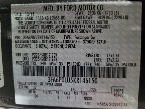 Used 2019 Ford Fusion SE FWD image 33