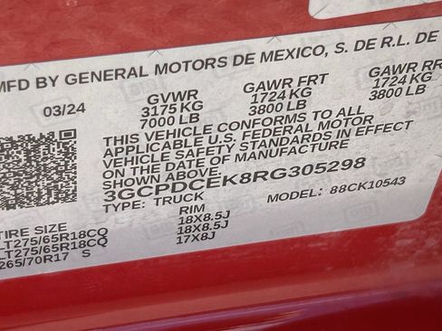 Certified 2024 Chevrolet Silverado 1500 Custom Trail Boss AWD/4WD image 35