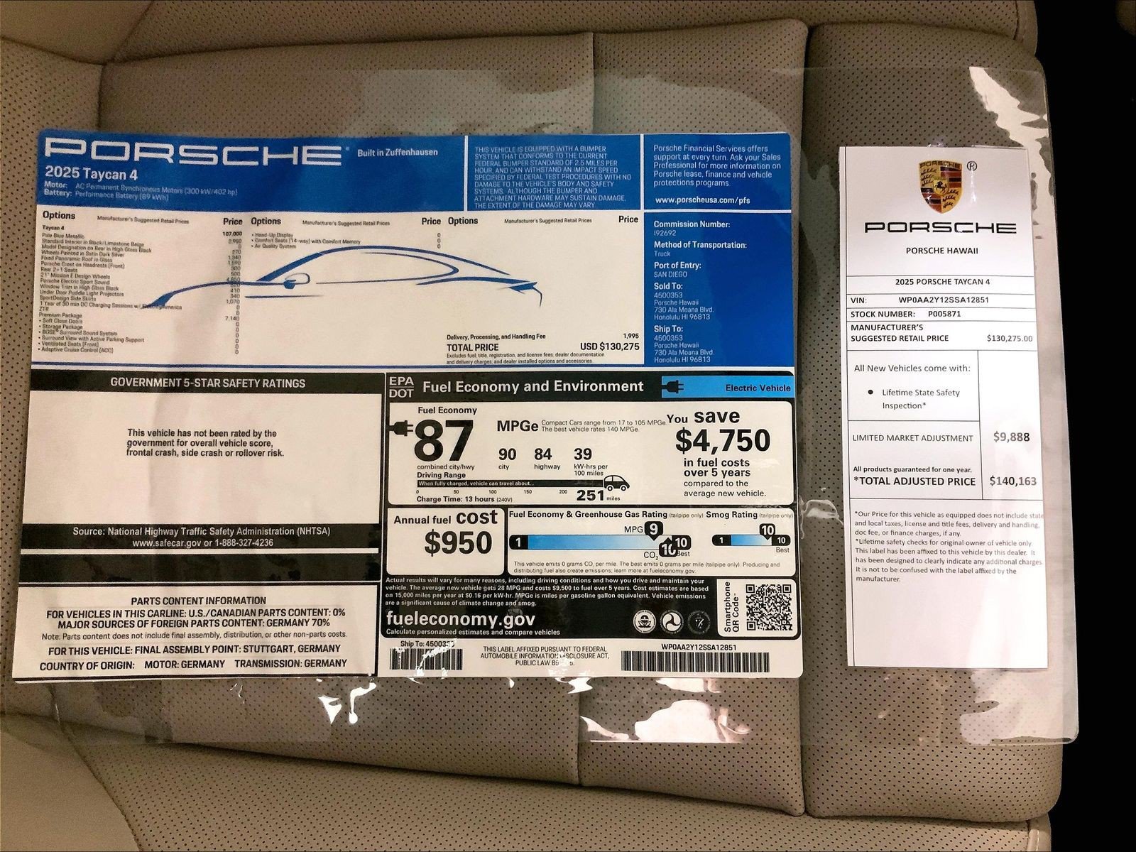 Certified 2025 Porsche Taycan AWD/4WD image 25