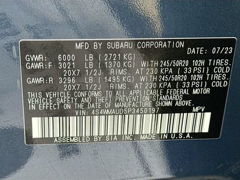 Used 2023 Subaru Ascent Limited w/ Technology Package AWD/4WD image 43