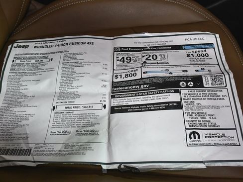 Used 2023 Jeep Wrangler Unlimited Rubicon 4xe w/ Steel Bumper Group AWD/4WD image 57