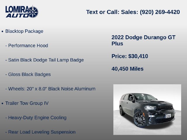 Used 2022 Dodge Durango GT w/ Blacktop Package AWD/4WD image 33