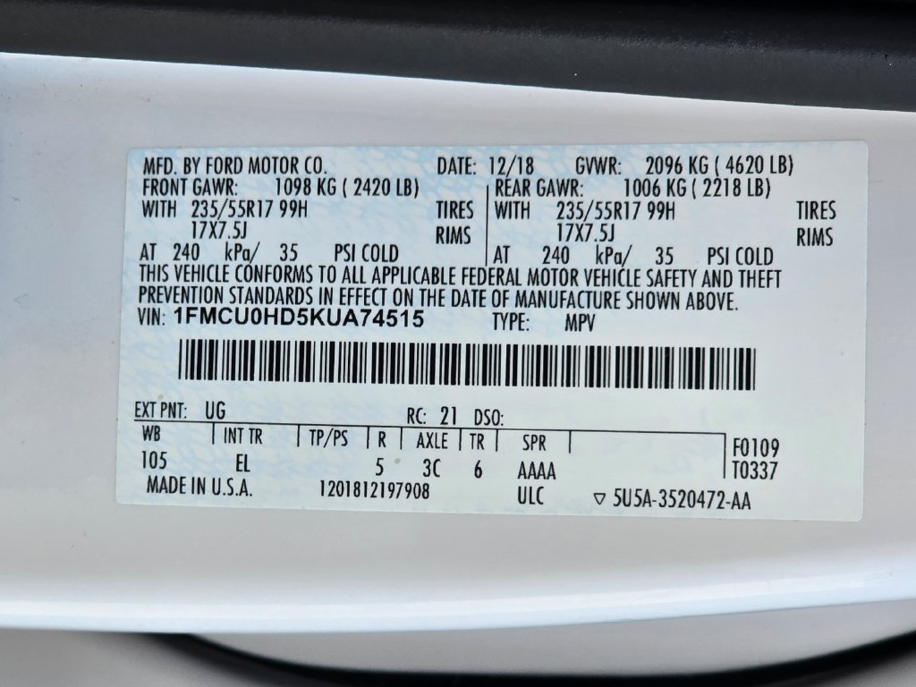 Used 2019 Ford Escape SEL FWD image 28