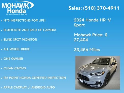 Certified 2024 Honda HR-V Sport image 8