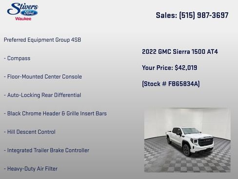 Used 2022 GMC Sierra 1500 AT4 w/ AT4 Preferred Package AWD/4WD image 22