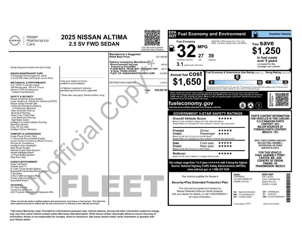 Used 2025 Nissan Altima 2.5 SV FWD image 28